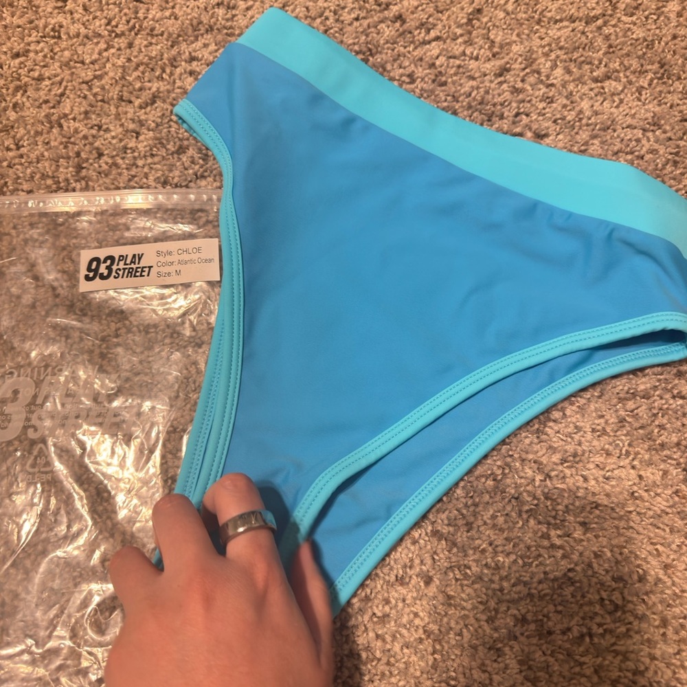 93 Play Street Chloe high rise bikini bottom medium Atlantic Ocean color - Picture 2 of 4